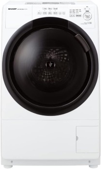 シャープ(SHARP) ドラム式 洗濯乾燥機 洗濯7kg/乾燥3.5kg ES-S7H-WL ヒーターセンサー乾燥 左開き(ヒンジ左) クリスタルホワイト系 幅640mm 奥行600mm DDインバーター搭載