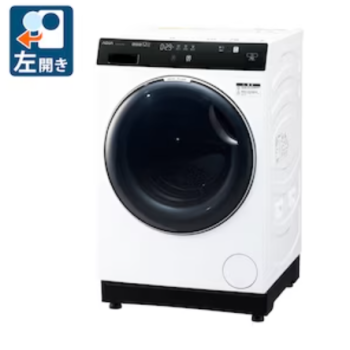 12.0kg ドラム式洗濯乾燥機【左開き】ホワイトAQUA　まっ直ぐドラム2.0