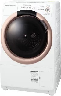 シャープ ドラム式 洗濯乾燥機 ES-S7G-NL ヒーターセンサー乾燥 左開き(ヒンジ左) 洗濯7kg/乾燥3.5kg ピンクゴールド 幅640mm 奥行600mm DDインバーター搭載 2022年春モデル送料無料※一部地域を除く